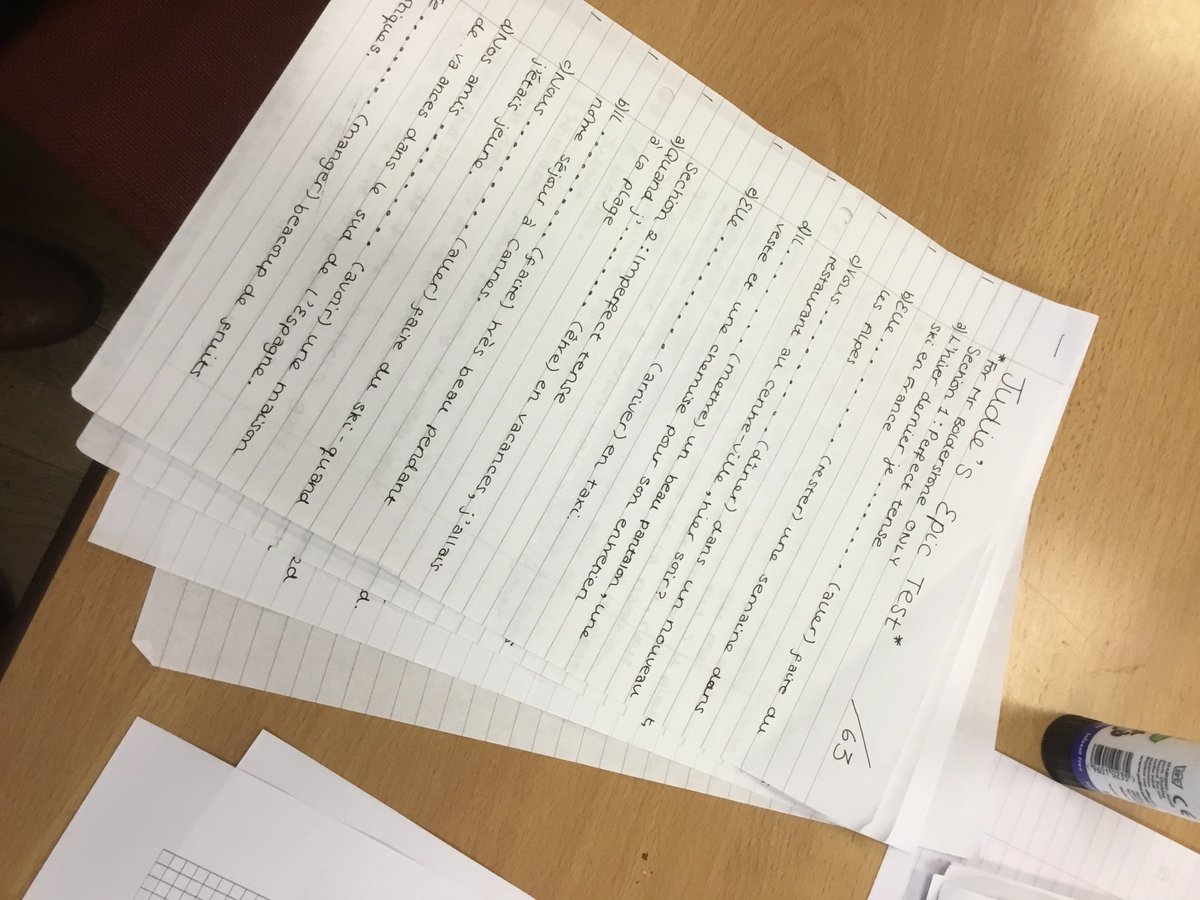 LboroHSLanguage's tweet photo. When I asked the girls to come up with a couple of questions for me to answer, I wasn't quite expecting a 4-page test! Amazing way to revise. https://t.co/B7PicnYiWB