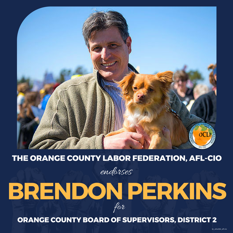 The Orange County Labor Federation, AFL-CIO proudly endorse Mary Navarro for OC Board of Education District 5, Brendon Perkins for OC Board of Supervisors District 2 and Joe Kerr for OC Board of Supervisors District 4. #OrangeCounty