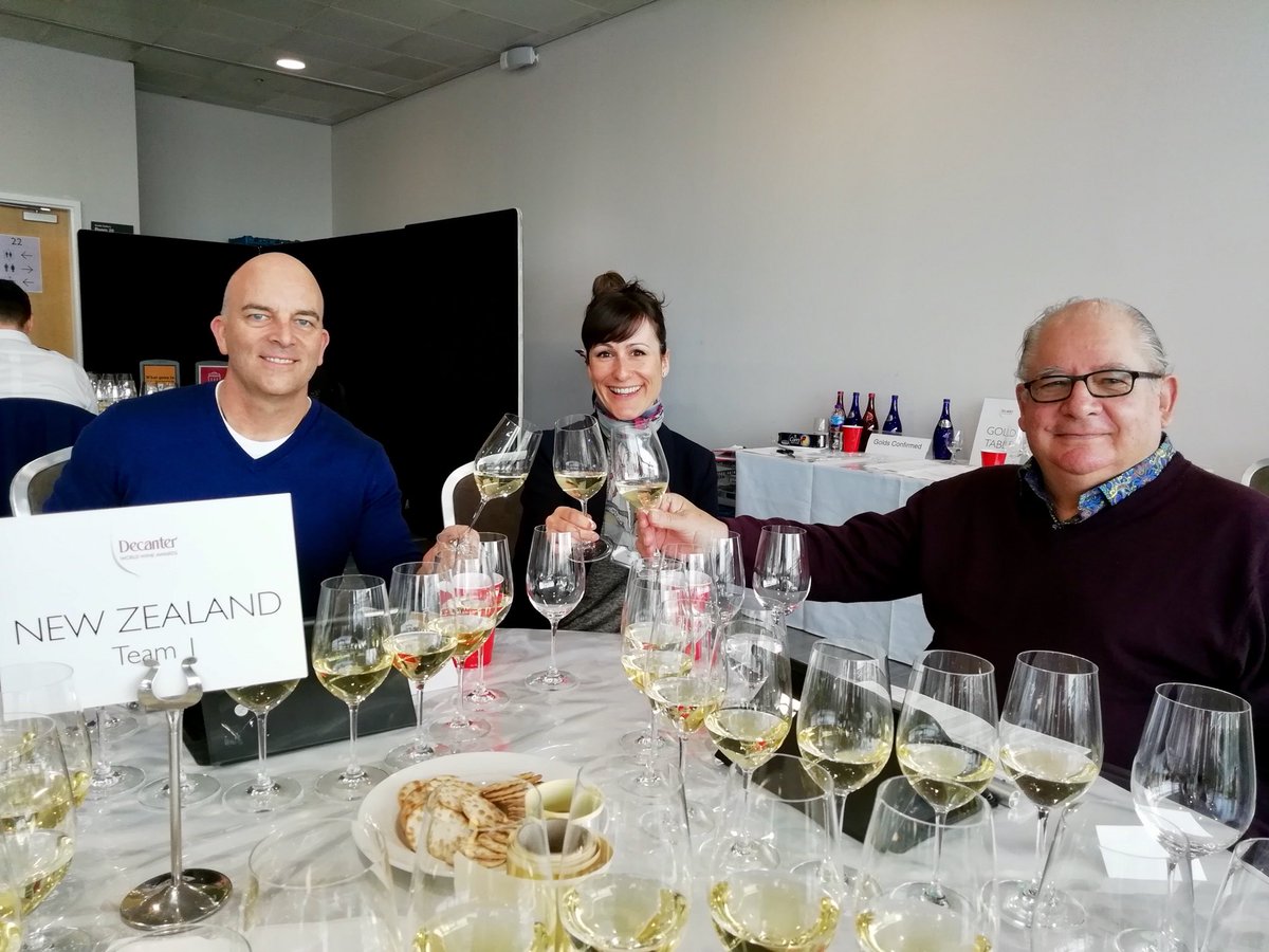 CamDouglasMS's tweet photo. Here in #London at @DecanterAwards @VinoNZ @JulieDupouy1 & I are gearing up for the Big Day tomorrow #WorldSauvignonBlancDay - already happening in #AotearoaNZ. Hope you are raising a Glass @MrScottEddy #sommlife #MasterSommelier #MasterofWine #TopSomm #nzwine https://t.co/sQfxCOQb16