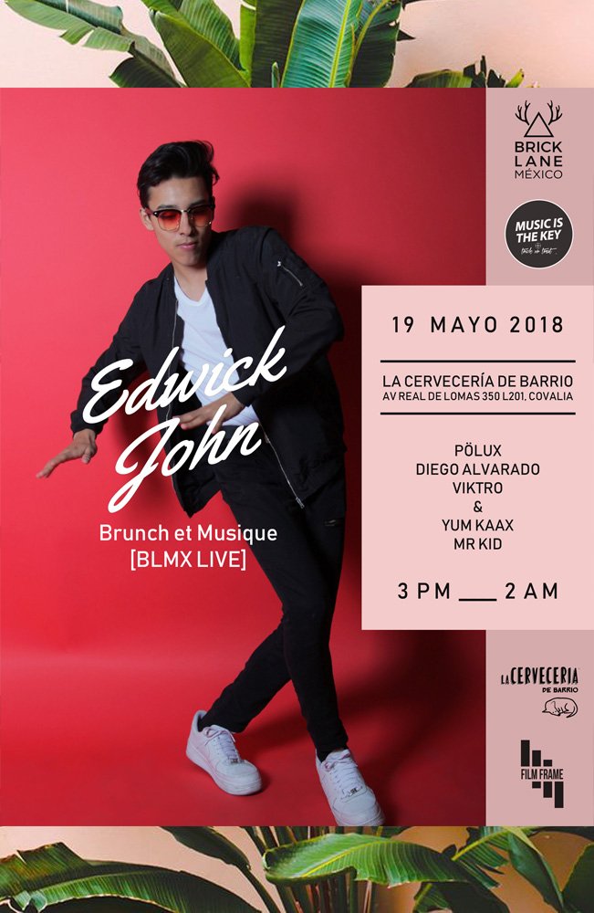 bricklanemx's tweet photo. BLMX LIVE presenta > Brunch et Musique: @EdwickJohnMusic.
Próximo sábado 19 de mayo disfruta el mejor french house en la terraza de La Cervecería de Barrio. #SLP https://t.co/BOKIWCv13D