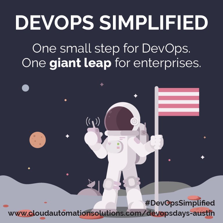 cloudatsol's tweet image. #DevOpsSimplified: a faster, easier way to get your team on board to devops without the chaos of tool changes, extensive training, and culture overhaul. #devopsdaysATX