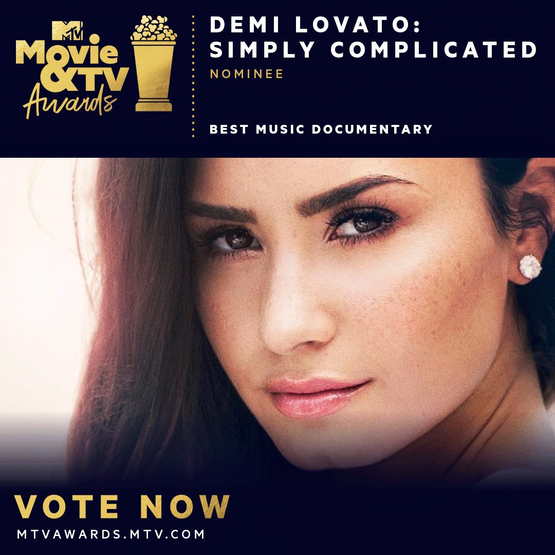 @ddlovato congrats on your #mtvawards nomination, bb! vote now at mtvawards.mtv.com 💜