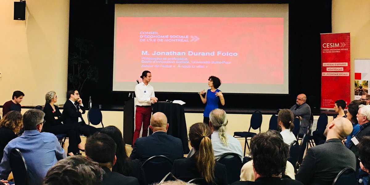 esmtl's tweet photo. Discussion autour du rôle de l’économie sociale comme générateur de richesse collective dans un modèle de développement d’une ville.
@RobertBeaudry et @JonathanFolco.
#esmtl https://t.co/1oQ0EjhI5f