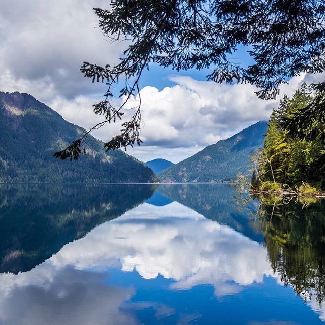 DenisCepun's tweet photo. Perfect #reflections at #cresentlake #pacificnorthwest #washingtonstate #travel @lake_crescent #olympicnationalpark #nature #lake #roadtrip https://t.co/pTeEKmGEhz