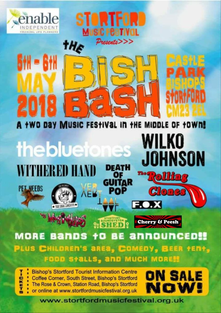 Cherry & Peesh (@cherrypeesh) on Twitter photo Canโt wait to play Bish Bash <a href="/StortFest/">Stortford Music Fest</a> this Sunday May 6th 2pm Along with <a href="/TheBluetones/">The Bluetones</a> <a href="/wilkojohnson/">Wilko Johnson</a> & lots of other great acts <a href="/BCherry67/">Cherry B</a> <a href="/PeeshNE63/">Peesh LoGOz</a> ๐๐ธ facebook.com/events/2137629โฆ Canโt wait to play Bish Bash <a href="/StortFest/">Stortford Music Fest</a> this Sunday May 6th 2pm Along with <a href="/TheBluetones/">The Bluetones</a> <a href="/wilkojohnson/">Wilko Johnson</a> & lots of other great acts <a href="/BCherry67/">Cherry B</a> <a href="/PeeshNE63/">Peesh LoGOz</a> ๐๐ธ facebook.com/events/2137629โฆ