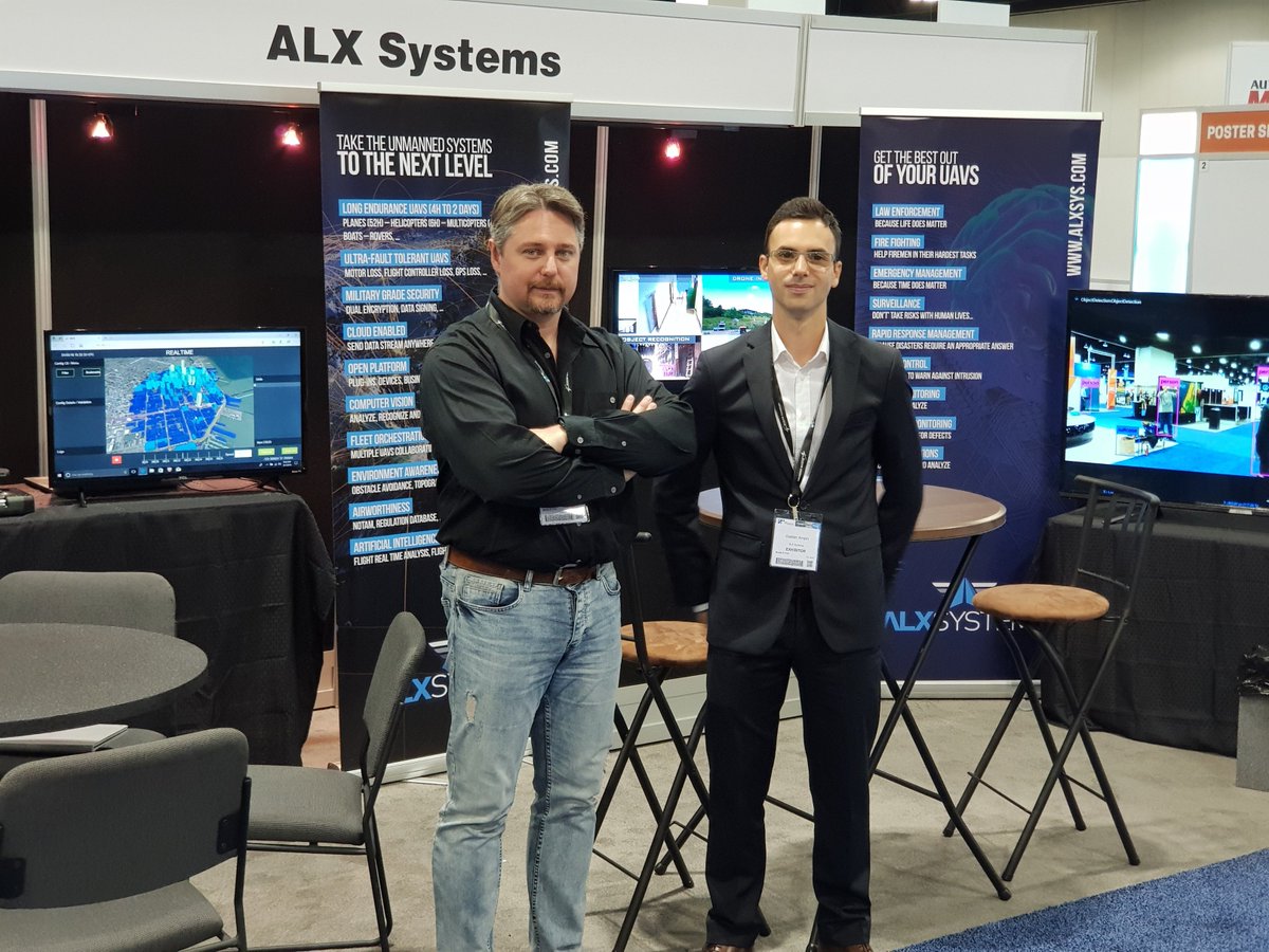 WalloniaUSA's tweet photo. The ALX Systems team brings their AI powered drone solutions to #Xponential18 in Denver! #AUV #AUvSI #auvsiXPO #betech https://t.co/6t0uecC3Lo