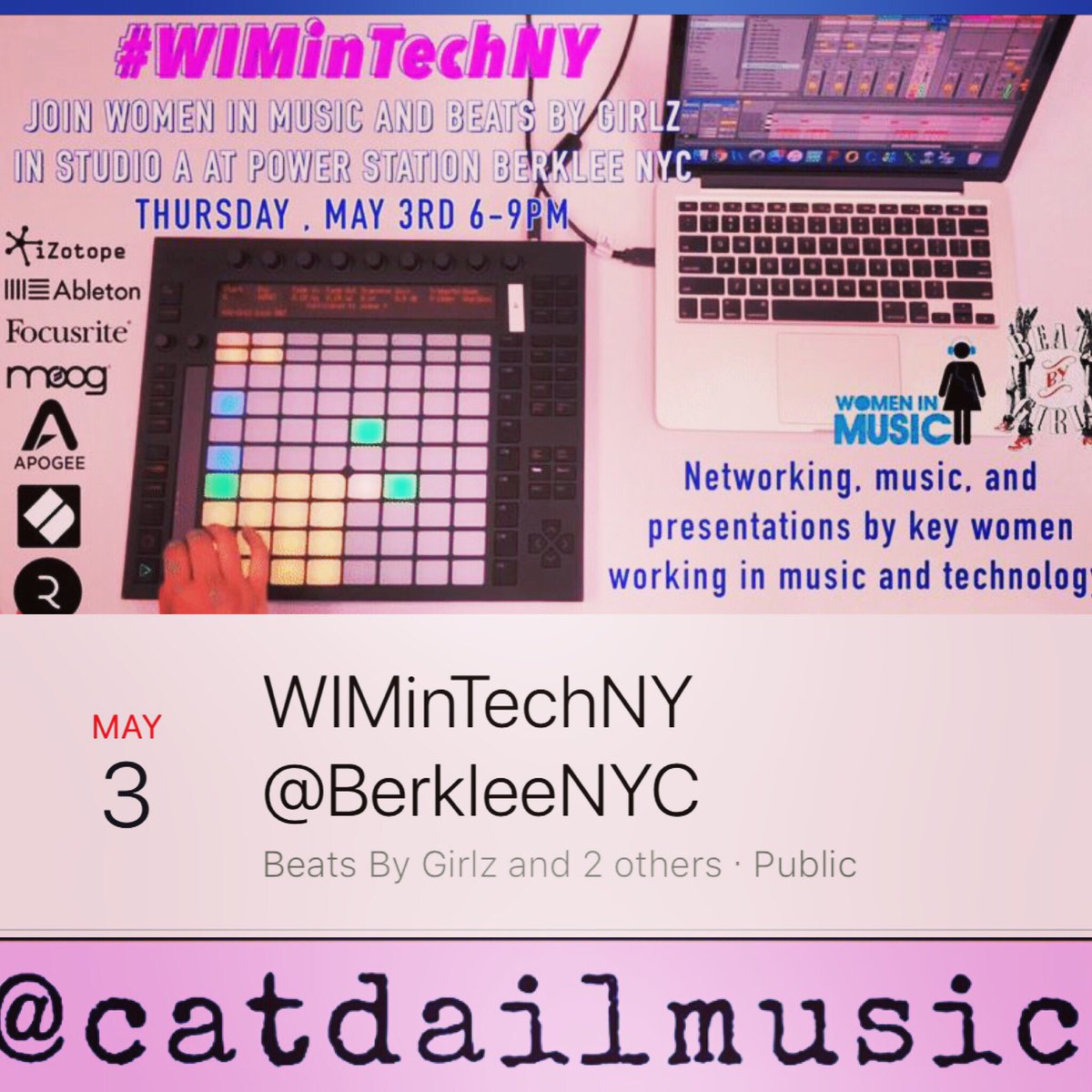 Meet me 2nite @powerstationnyc 4 the #WIMinTechNYC event & fundraiser 4 #BeatsbyGirlz #womeninmusic #powerstation #berklee #womenmusicproducers #womenmusicians #womenmusicevent #womenthatrock #womenwhorock #indiewomen #womensupportingwomen #womencreatives #bestnewmusic