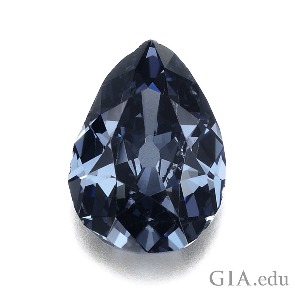 GIAnews's tweet photo. The #FarneseBlue, a 6.16 ct GIA-graded pear-shaped Fancy dark gray-blue #diamond is coming to @Sothebys  May 15 auction. Originally from India’s Golconda region, it was first given to Elisabeth Farnese, Queen of Spain in 1714. https://t.co/58ZU43g8CW