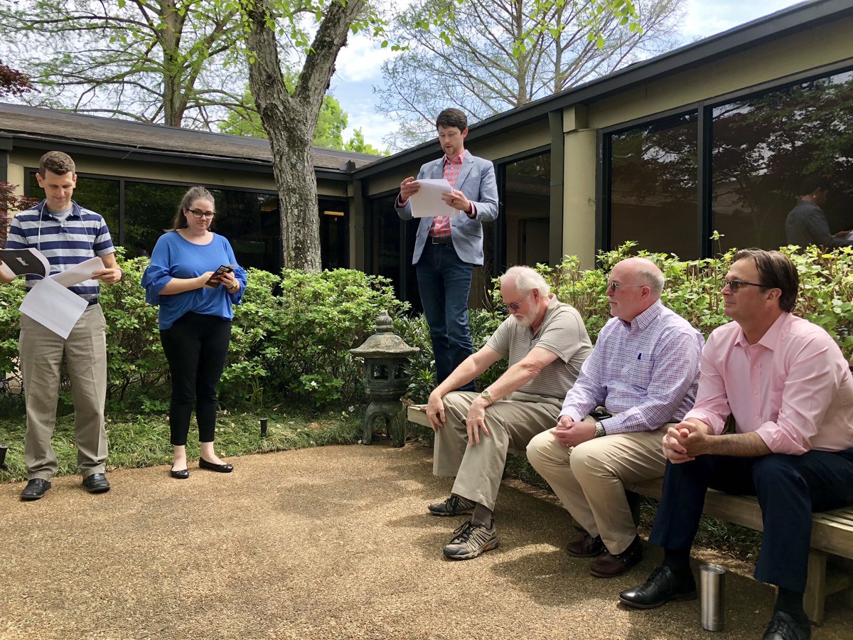 A2H_design's tweet image. We like to mix things up some —so it seemed like the perfect day for a staff meeting and lunch outside!