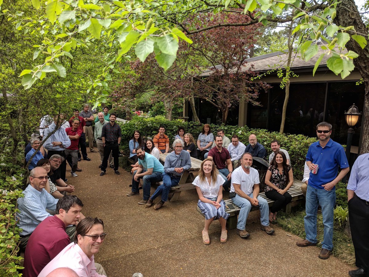 A2H_design's tweet image. We like to mix things up some —so it seemed like the perfect day for a staff meeting and lunch outside!