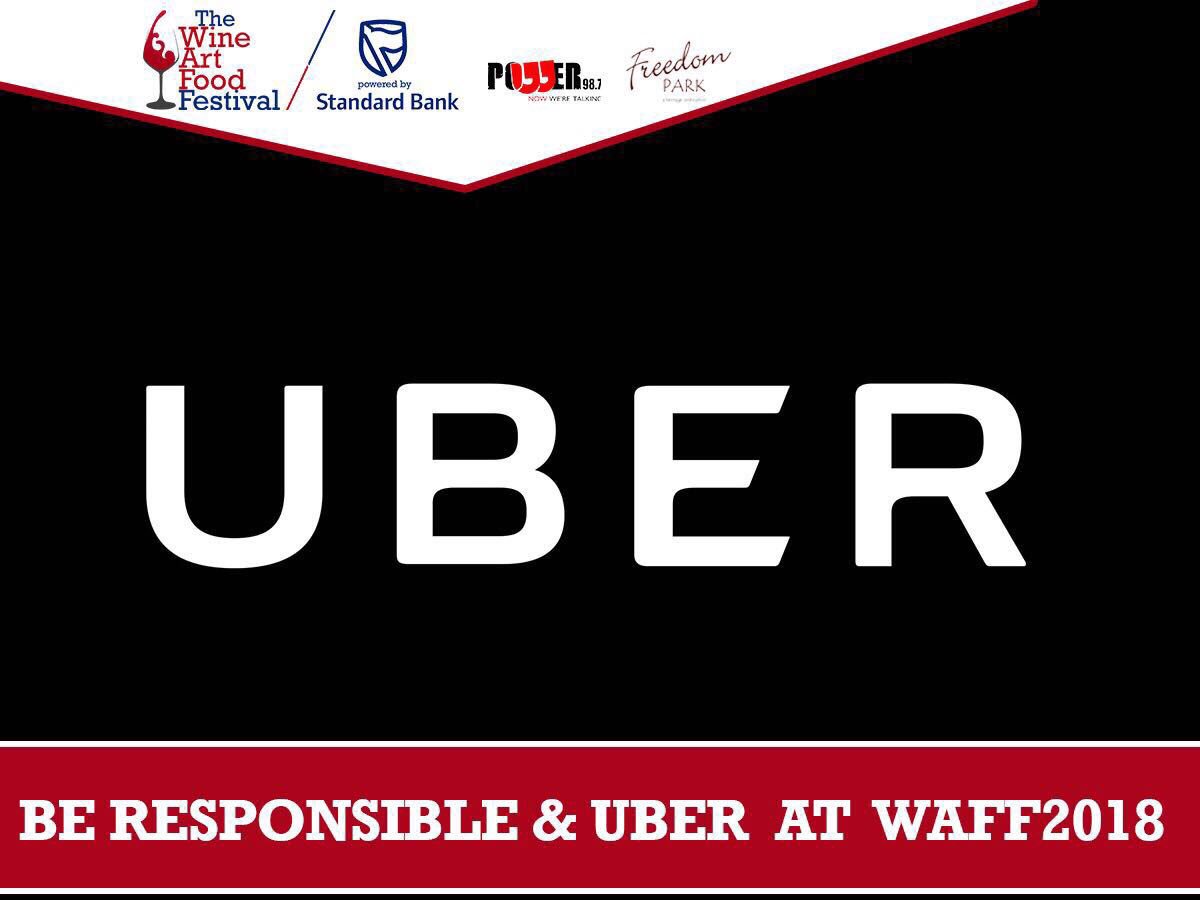 Waff_2018's tweet photo. Our transport partner @Uber_RSA are offering first time riders R50 OFF their first trip. Simply download the free app and sign up with the promo code: WAFF2018. Now you can enjoy all those unlimited tastings at #WAFF2018 this weekend! 🍷🍷🚕 https://t.co/e3D1NWfVcl