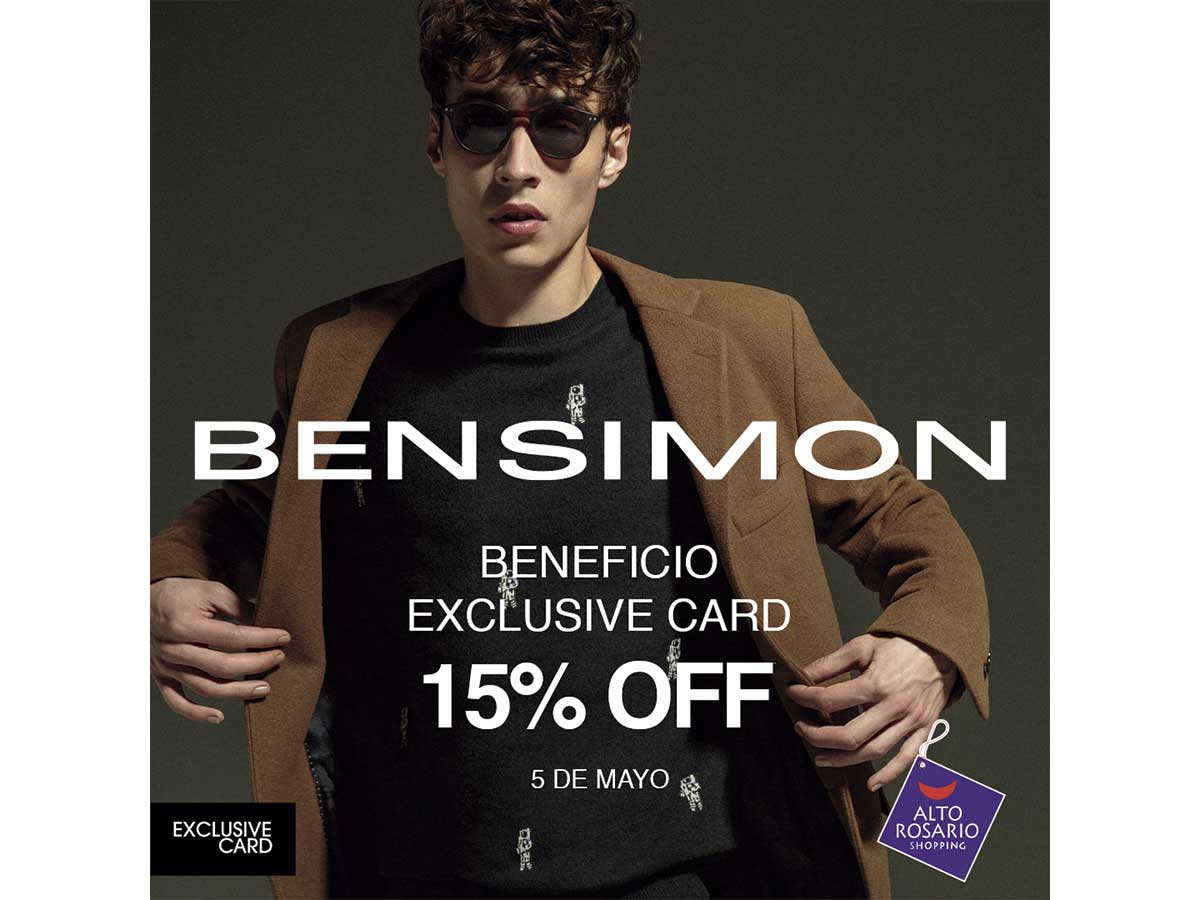 Alto_Rosario's tweet photo. Este 5 de Mayo @BensimonAr te espera con toda la nueva colección y un 15% off presentando tu #ExclusiveCard! 
Legales -> https://t.co/v7wXGKj0Bo https://t.co/rZs75HLYcx