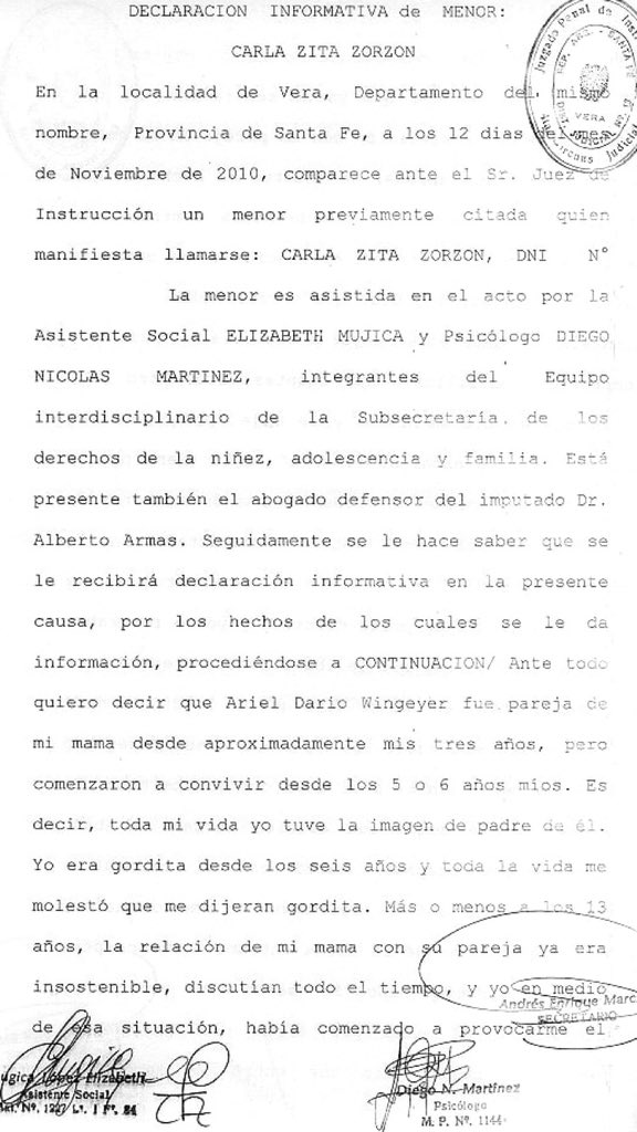 A pesar de los abusos de los 13/14, cada herida, cada lágrima, la caída de tantas. HOY con 24 lo puedo contar, porque a la Carla de 16 la justicia de Vera (Santa Fe) según me enteré -y no por su notificación en 2011- le faltaron “méritos”. La lucha es HOY #cuéntalo