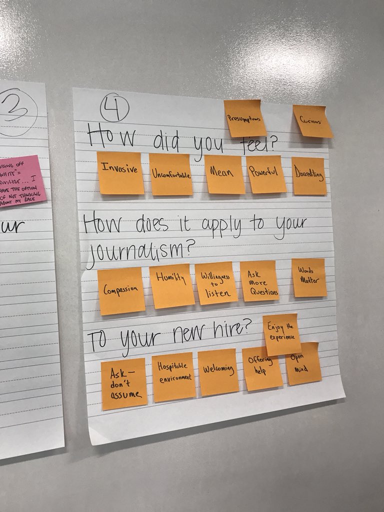 katherinekellis's tweet photo. One of my career goals this year was to speak publicly about things that matter to me. Today I helped train newsrooms on how to welcome new hires and consider personal bias with these incredible orgs. https://t.co/j41LGzPiyx