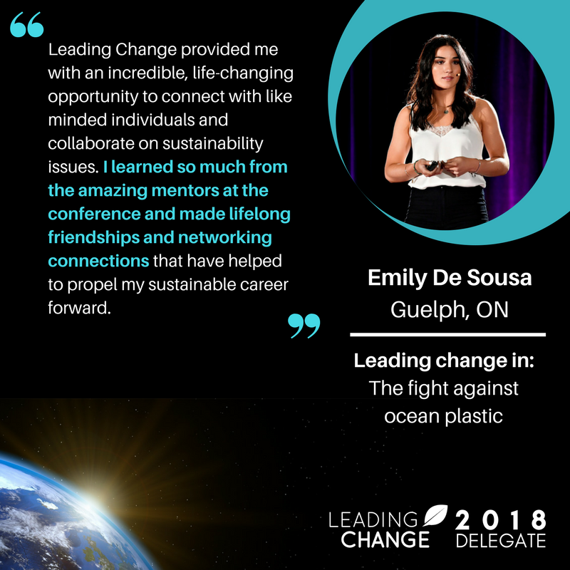 LeadingChangeCa's tweet photo. .@LeadingChangeCa aims to elevate the profiles of talented youth change-makers & shine a spotlight on the causes they're working on. #LeadChange18 delegate Emily De Sousa is behind the hit travel blog @airplaneavocado focusing on sustainable travel options & marine conservation. https://t.co/VByS7jF3Pf