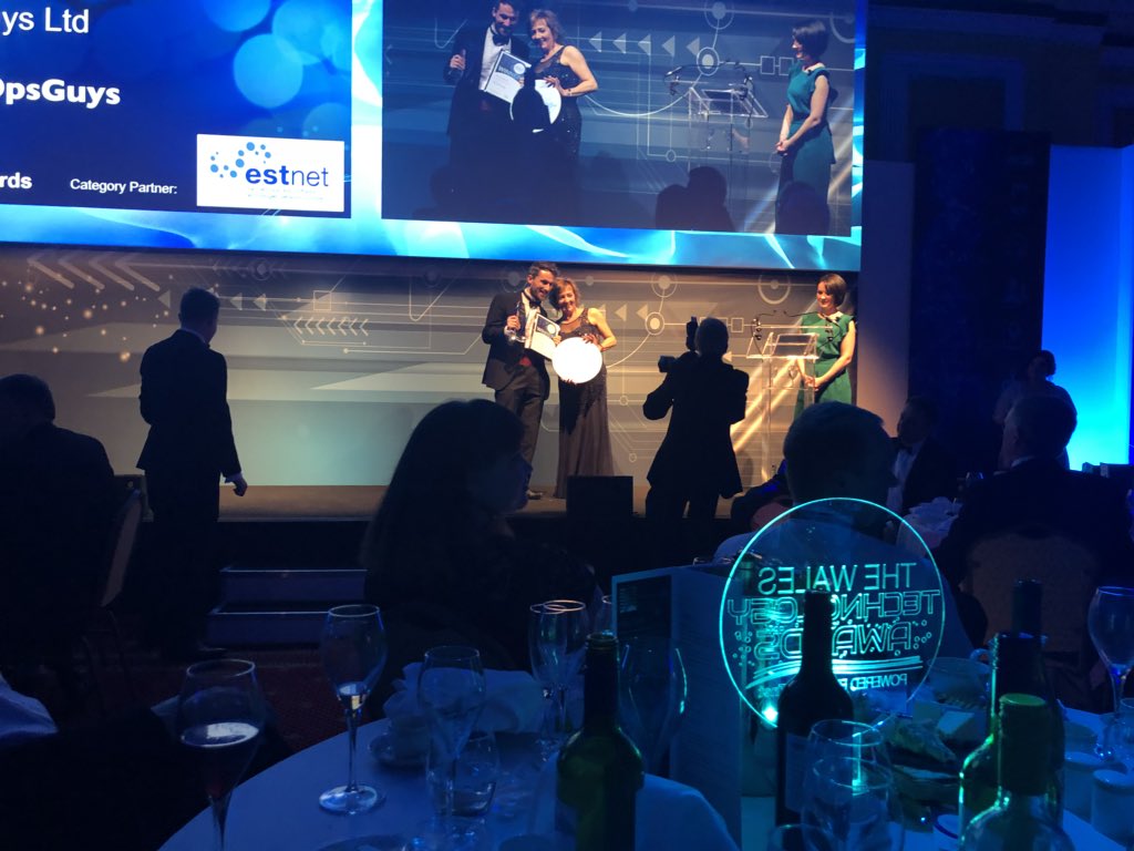 BeTheSpark's tweet photo. Up next we have the @TheESTnet award for Best Tech Workplace - huge congratulations to winners @DevOpsGuys #BeTheSpark ✨ #WelshTechAwards https://t.co/EfQscMv2sy