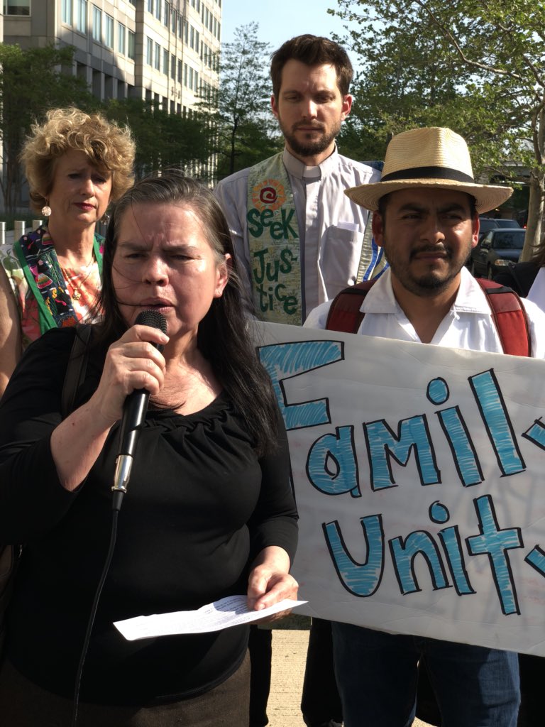CWS_global's tweet photo. NOW: Marta, a mother of US children says she loves her husband, her children, and this country. She says it is powerful to see so many people assembled in support of her. #JerichoWalk https://t.co/VPSOSt1Gom