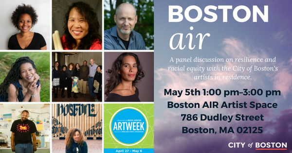 thetriennial's tweet image. MT @ArtsinBoston: The current #BostonAIR artists are part of a public panel on Saturday for #ArtWeekMA. Come hear about their projects &amp;amp; how they're using art to explore resilience and racial equity in @CityOfBoston goo.gl/AnkboZ #BostonCreates