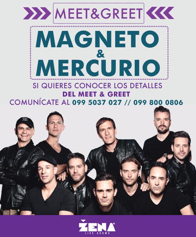 ZenaShows's tweet photo. ¿Estás lista para hacer tu sueño realidad de conocer a los chicos de Magneto y Mercurio?🙋🏽‍♀ ¡No dejes pasar esta oportunidad única  y comunícate ahora con nosotros para ser  parte del Meet &amp; Greet con ellos. ¡Recuerda que contamos con cupos limitados! https://t.co/uyepgoQell