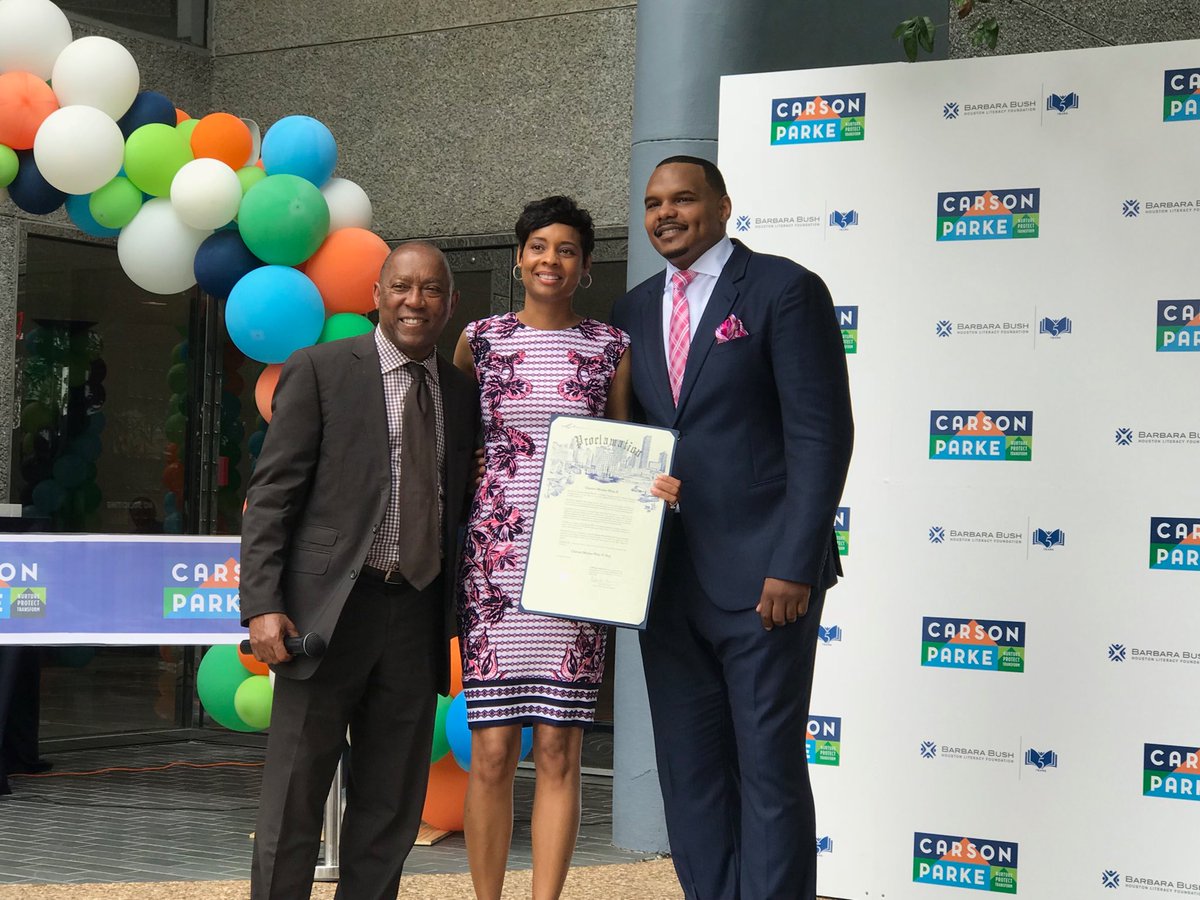 DocFoxBaker's tweet photo. @SylvesterTurner declares today @ChesterPitts and Latoya Pitts Day at ribbon cutting for #CarsonParke in #Houston https://t.co/80b2WOlsHE