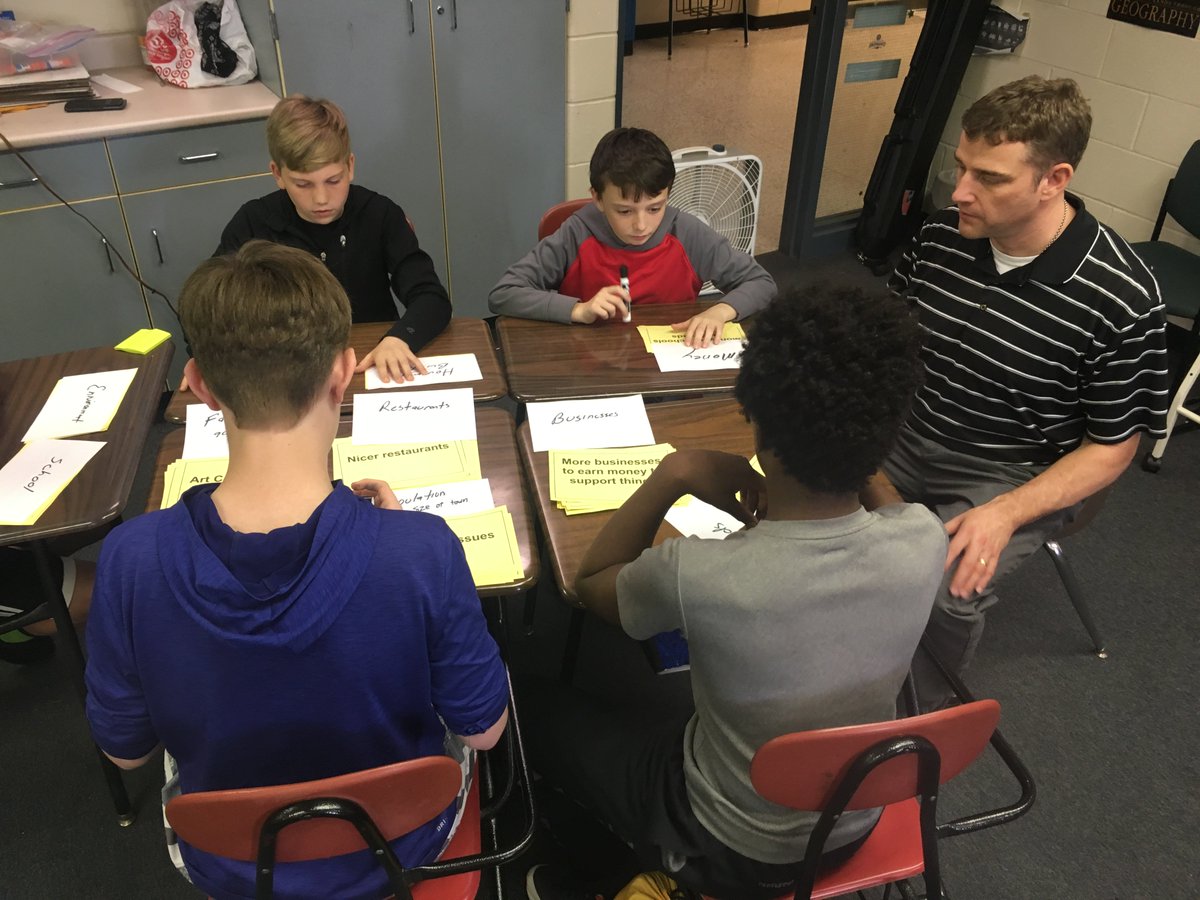 WintersetSchool's tweet photo. WJH 7th grade students sorting data from the "Community Heart and Soul" focus groups! https://t.co/1ciM6Iy9Mb