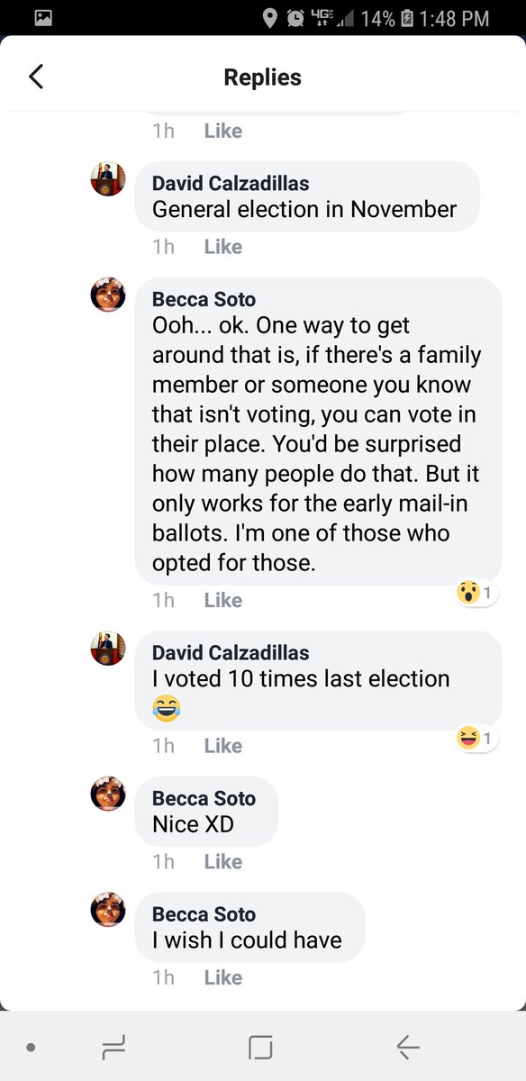 ModernVaqueros's tweet photo. Classy #Aeu you're supporters are telling underage kids to commit voter fraud and said kid claims he has already don it 10 times. #staclassy #redfored #purpleforparents https://t.co/pupg7tWvaW