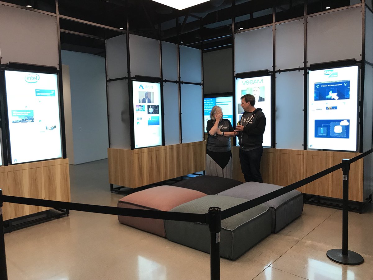 NetApp's tweet image. Getting a tour of our new #NetAppDVC