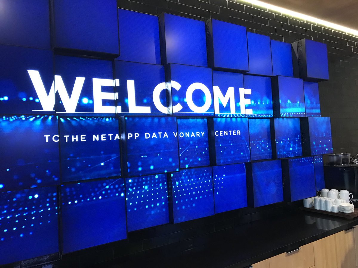 NetApp's tweet image. Getting a tour of our new #NetAppDVC