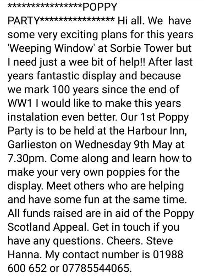 Roselady64's tweet photo. Shared via lovely @enigma915 ๐#poppies #LestWeForget #PoppyParty #Dumfries #Galloway #Rememberance https://t.co/Ts9xH25bKT