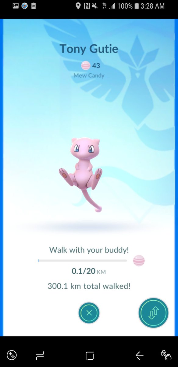 shauns1288's tweet photo. 300 km Walked with my Mew! 💯😁👍💚💚 #Retweet #PokemonGo #Limit3dArmy #Mew #MewHype #PerfectMew https://t.co/LSadgFpQSK https://t.co/HYmlfc0R7F