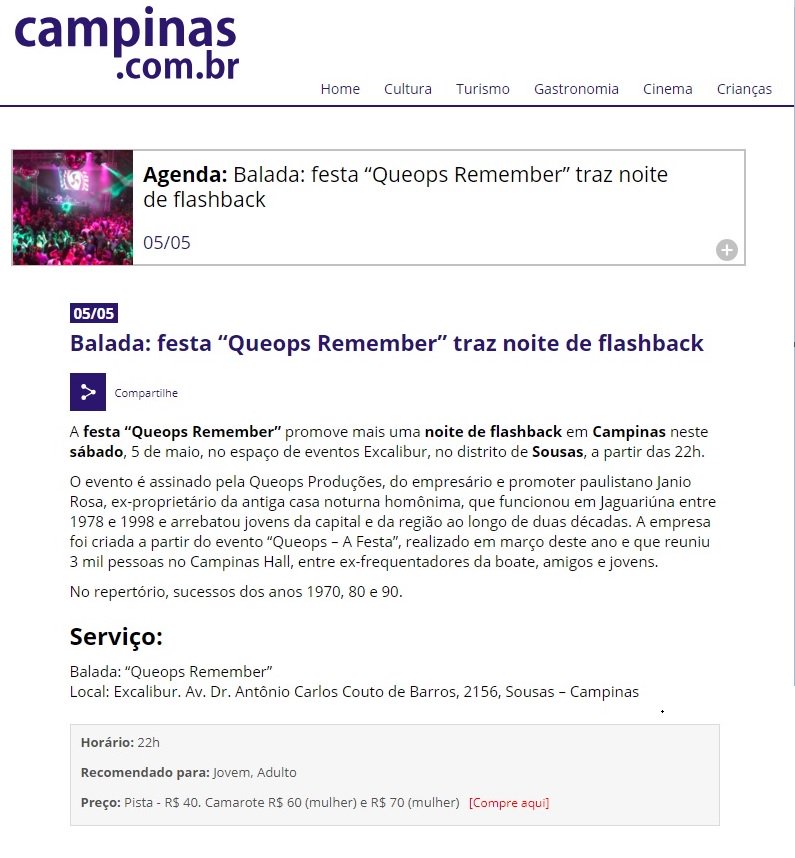 praxis_midia's tweet photo. A festa Queops Remember está na agenda do portal https://t.co/UOoiWBtggk. Confira!
#Queopsremember #anos70 #anos80 #anos90 #dancar #agito #Excalibur #flashback #PráxisMídia #assessoriadeimprensa #clientenamídia #Campinascombr https://t.co/euGFxjCvMo
