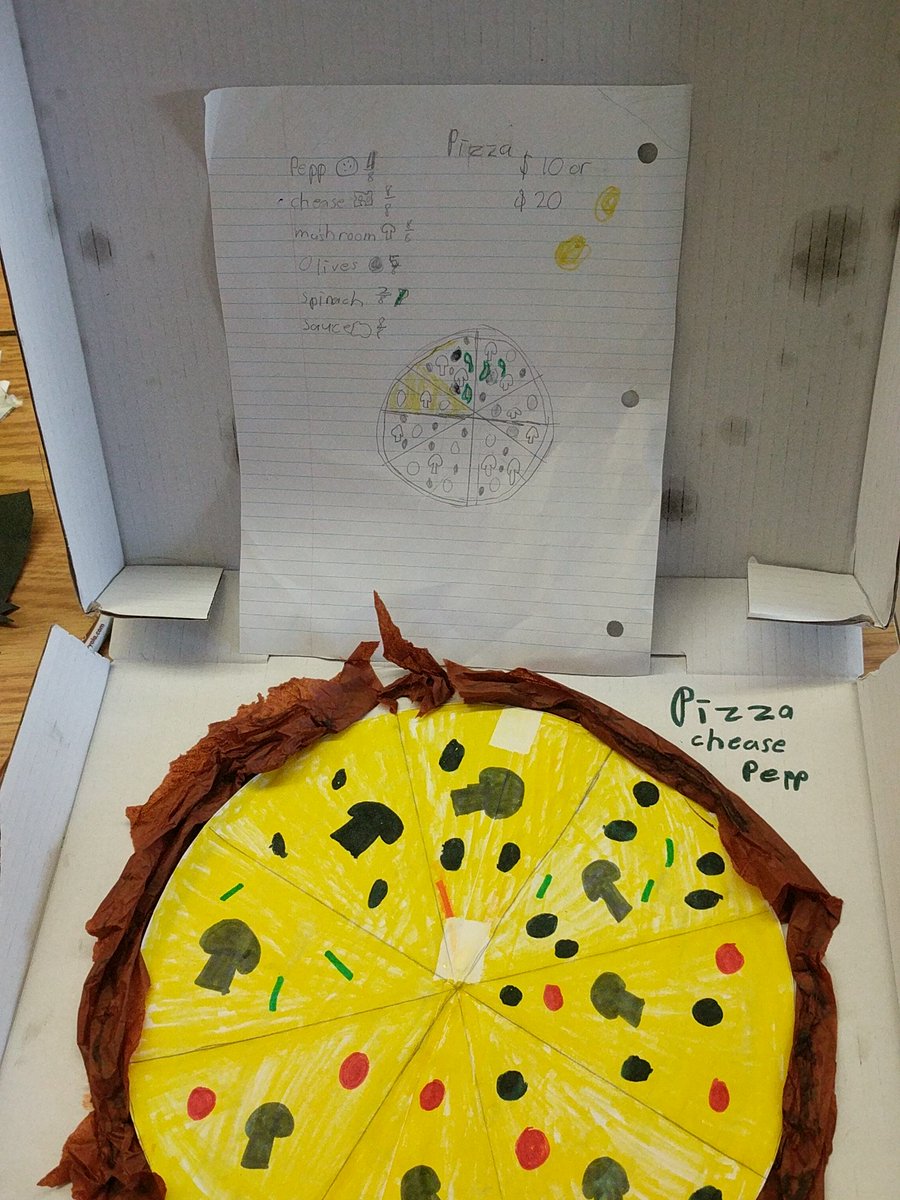 LearningWonder1's tweet photo. Room 6 - Fraction Pizzas
Awesome hands-on fraction fun! #CJFS https://t.co/ESip76DxpU