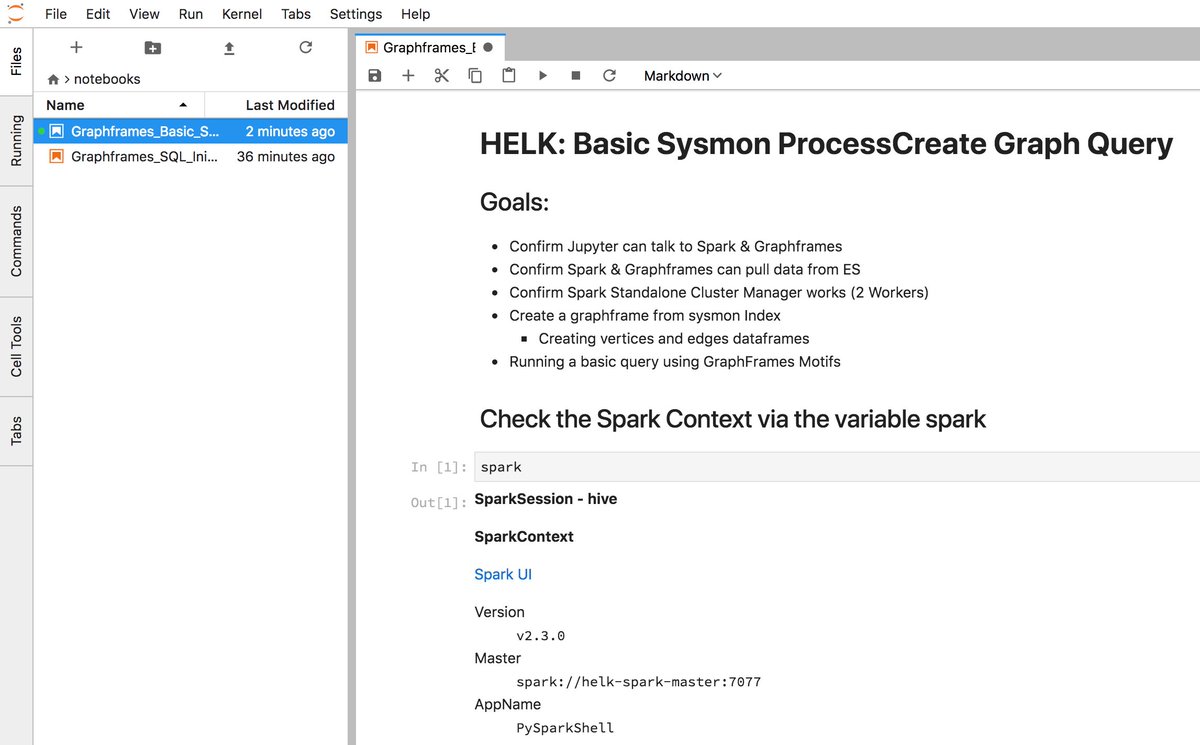 THE_HELK's tweet image. Check the recent updates to @THE_HELK 😊🍻 #ElasticStack v6.2.4, @elastic docker base images, X-Pack Basic Subscription by default, @ApacheArrow , @ApacheSpark Standalone mode & more.. 💜💜 @Cyb3rWard0g github.com/Cyb3rWard0g/HE… #ThreatHunting @ProjectJupyter