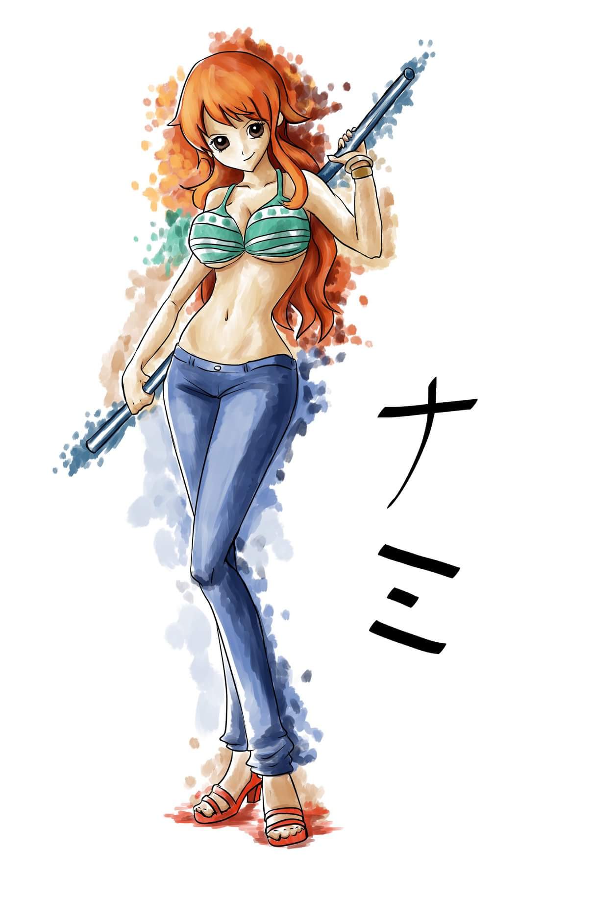 October S Art Nami Onepiece Anime Manga Watercolor Art Artwork Commission Commissionart Draw Drawing Pencil Graphite Graphic Painting Doodle Artist Paint T Co Ohmjaejfpo