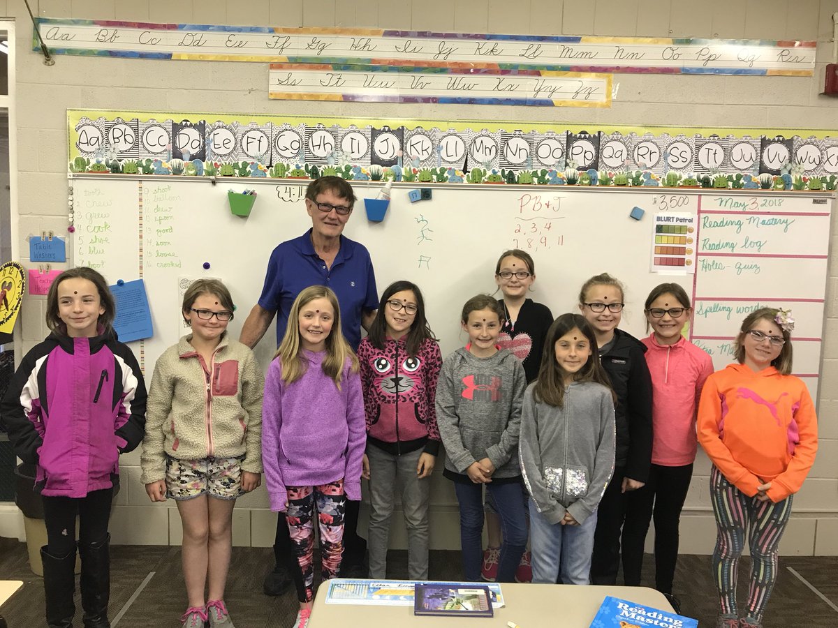 SarahRosno's tweet photo. Mr. V stopped by to share about his latest trip to India, teach us about their culture, brought us a pillow, and gave each girl a red dot just like in India! It was a full day of learning! https://t.co/ZS8aP6kQV7