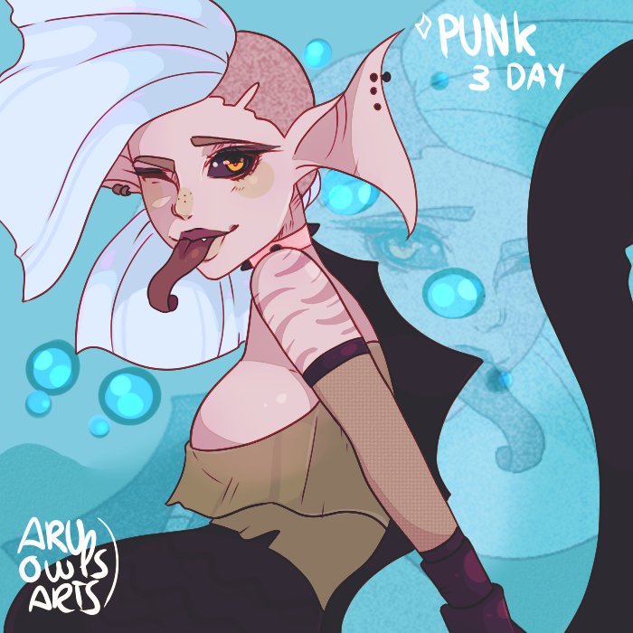 Sketch rapido para poder ir al día con el mermay de hoy!

Toca una sirena punk :D
#mermay2018