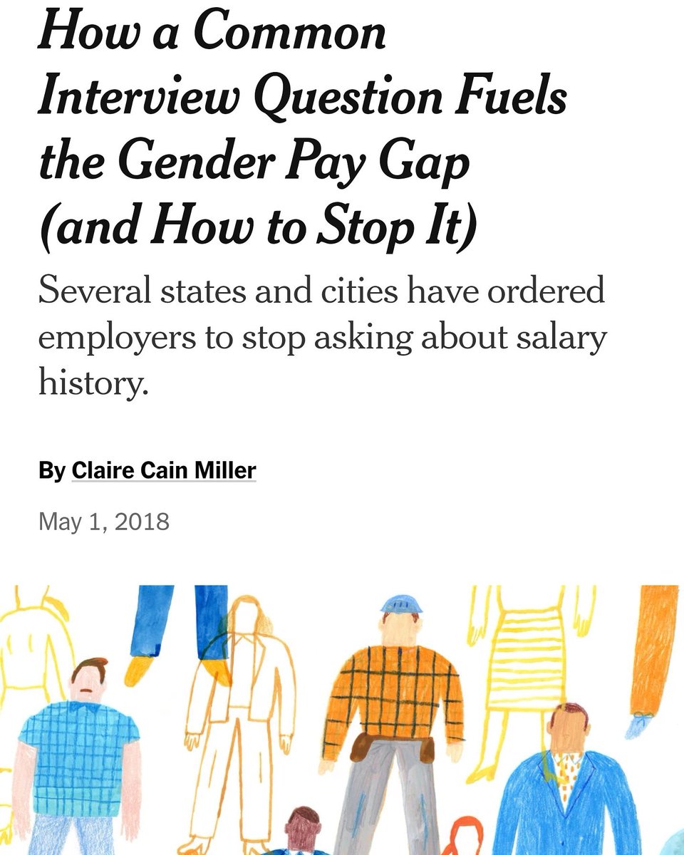 theeqbm's tweet photo. Did you know in the state of California and a few others that it is illegal for a potential employer to ask your previous salary? #equalpayforequalwork #eqpaytoo #theequalbalancemovement #womenspaycheckequality #i❤️myequality

@UpshotNYT Great article! https://t.co/rM9RE2Y9I6