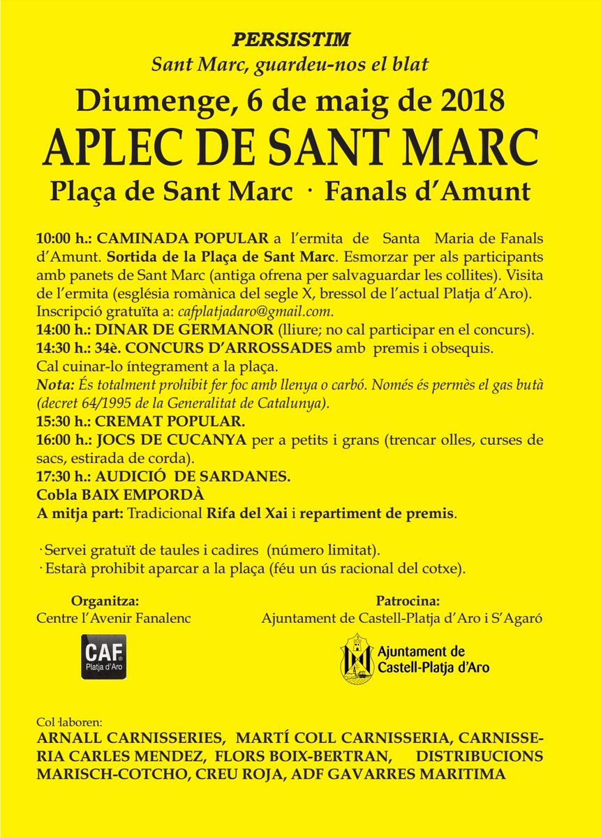 cafpda's tweet photo. Diumenge 6 de maig https://t.co/MzFZQUF9Fg
