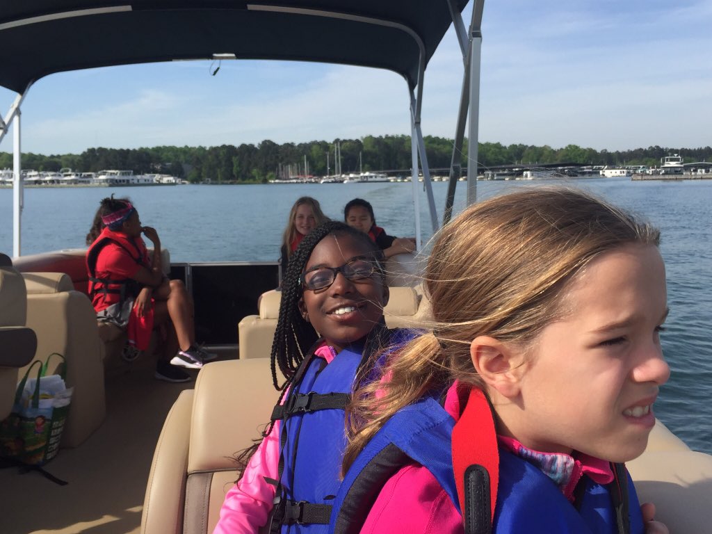 DrLABYRD's tweet photo. God has blessed us with a beautiful day to enjoy the Floating Science Lab at Lake Lanier! #gacelem https://t.co/2icyKaYPcF