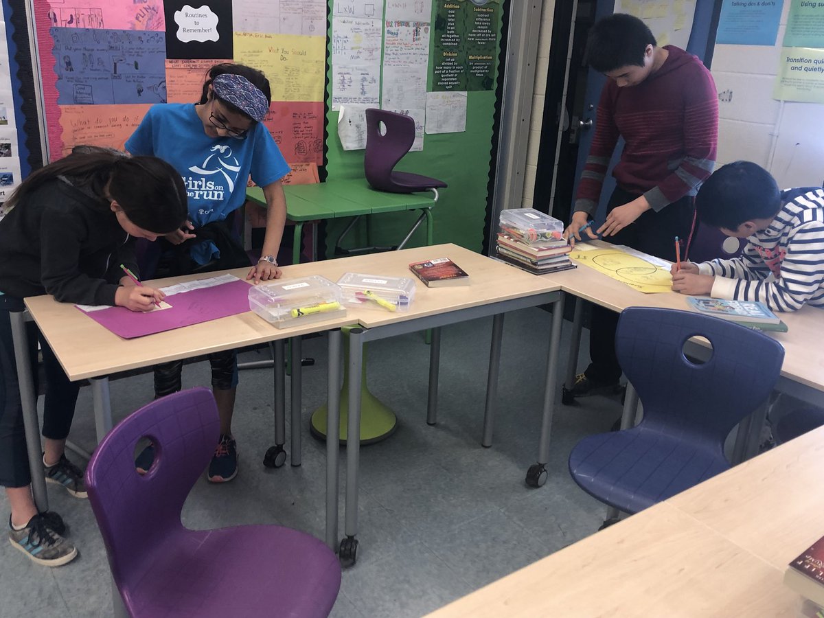Earlier this week we did a gallery/response activity to build onto each other’s learning in social studies. Students used sticky notes to add missing information to each other’s venn diagrams and timelines. <a href="/A2KingPrincipal/">Mary Cooper</a> @A2KingAP