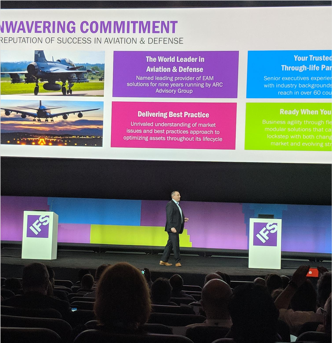 IFS_AD's tweet photo. Checking out from #IFSWOCO18: The best yet for A&amp;D - New solutions launched, great breakouts from our customers, insightful influencer discussions. See you all again in 2019! https://t.co/z3UQgdaoFe