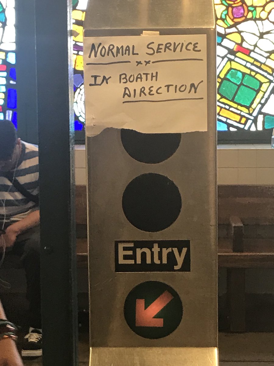 JeremyR1992's tweet photo. You know that our public transit is fundamentally broken when @NYCTSubway posts signage that the trains are operating normally! 😮
@7trainblues @JimmyVanBramer @gregmocker #NYC #Queens #FixTheMTA #7trainblues https://t.co/TEIDbBvKim
