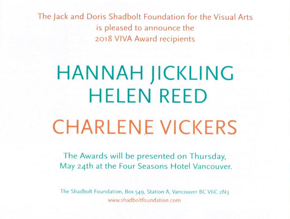 gruntgallery's tweet photo. We are thrilled that @gruntgallery board member #CharleneVickers has been named a #2018VIVAAward recipient! Congrats Charlene and we wish you a great celebratory event on May 24th.🏆 https://t.co/oKLs27lI2i