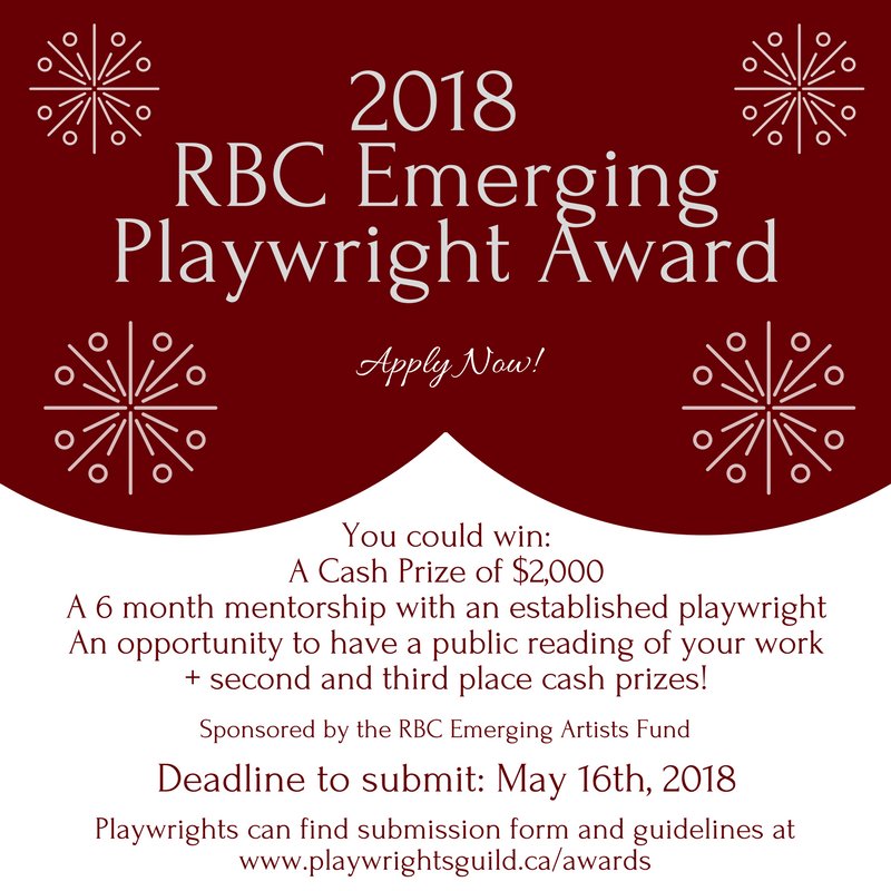 PGuildCanada's tweet photo. PRESENTING MORE #TOMHENDRYAWARDS!! If you are a STUDENT or SUPPORTING Member of PGC with a 60+ minute script you may be eligible for the RBC Emerging Playwright Award! 

For a full list of criteria, and to apply visit: https://t.co/aX5lTBbxMO https://t.co/5Abi4Gi6bw