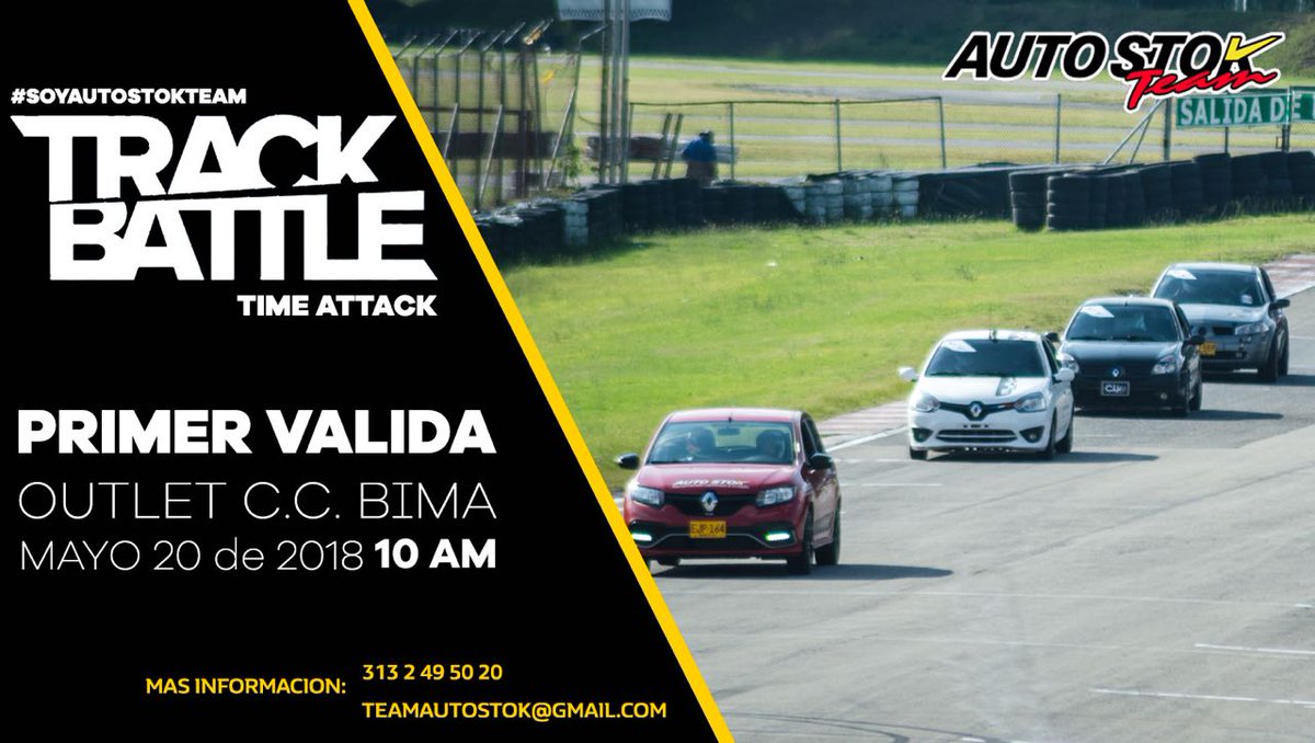 ccomercialbima's tweet image. Disfruta de #TrackBattle de Autostok Team :D este 20 de mayo solo en #OutletBima te esperamos ;)