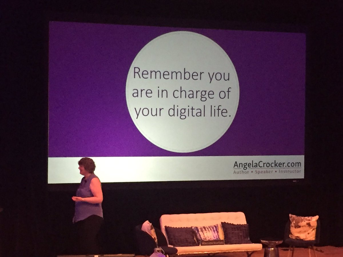 kacadwallader's tweet image. A very wonderful talk from Angela Crocker today about decluttering your digital life. Two good reminders! @AngelaCrocker @SocMediaCamp #SMCamp #digitalclutter