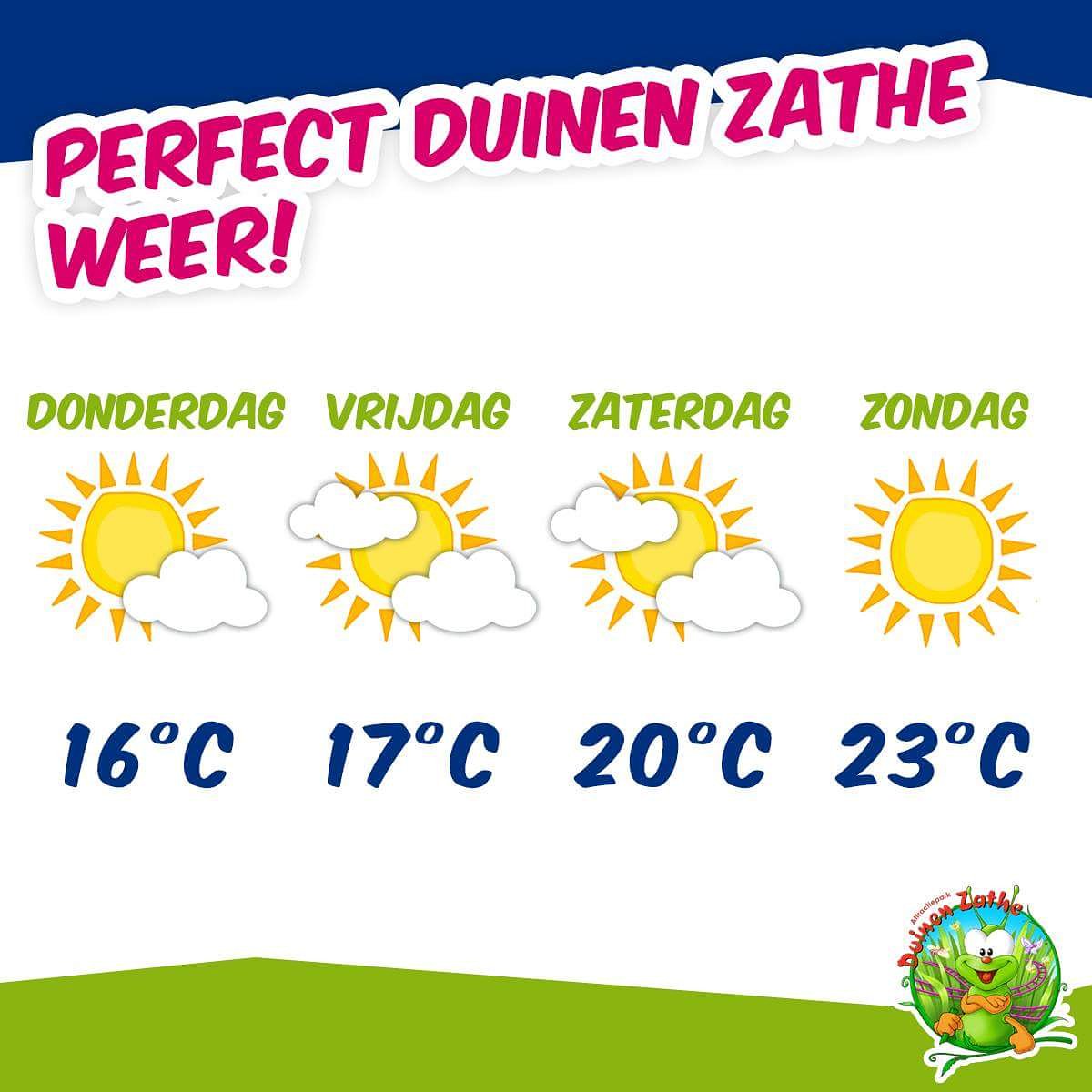 De weersvoorspelling: #DuinenZathe weer! 😎☀️ Tot snel?