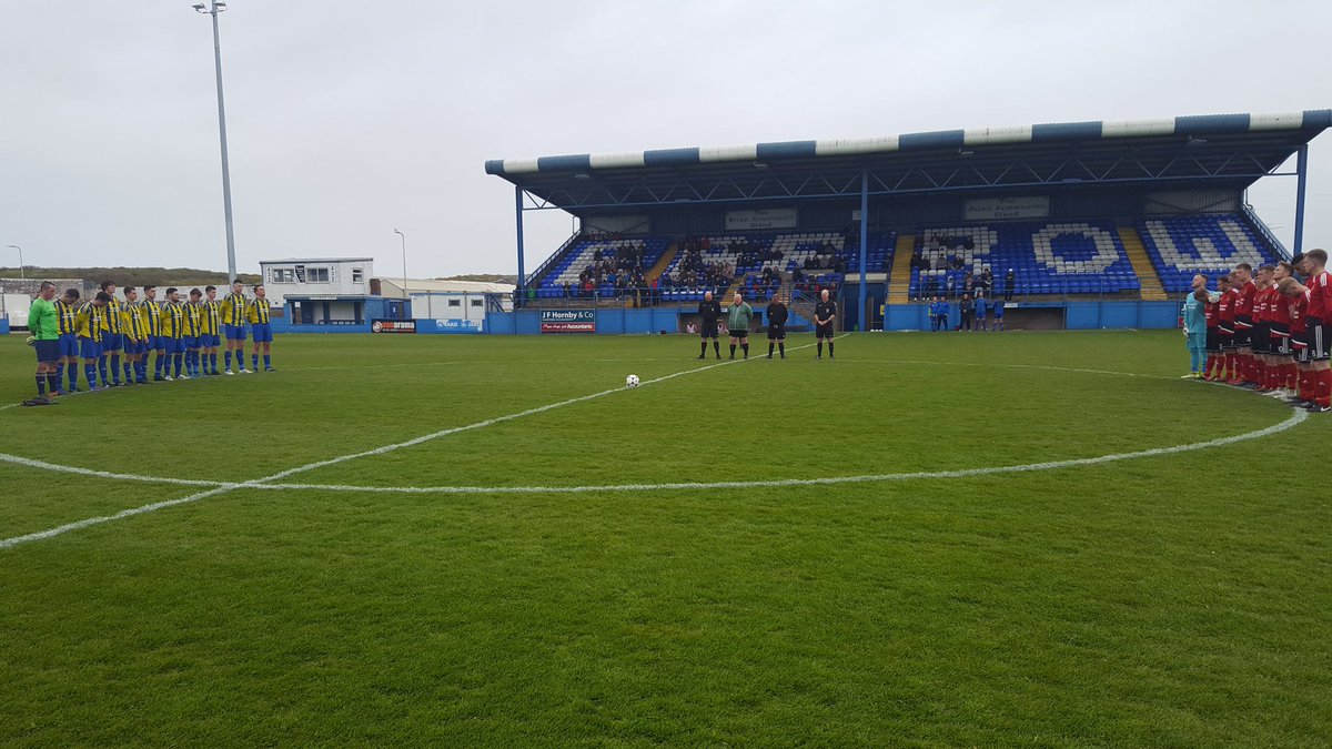 A minutes silence held tonight at the FDFA Senior Cup Final in honour of one of Barrows legends John Martin. Who sadly passed away today