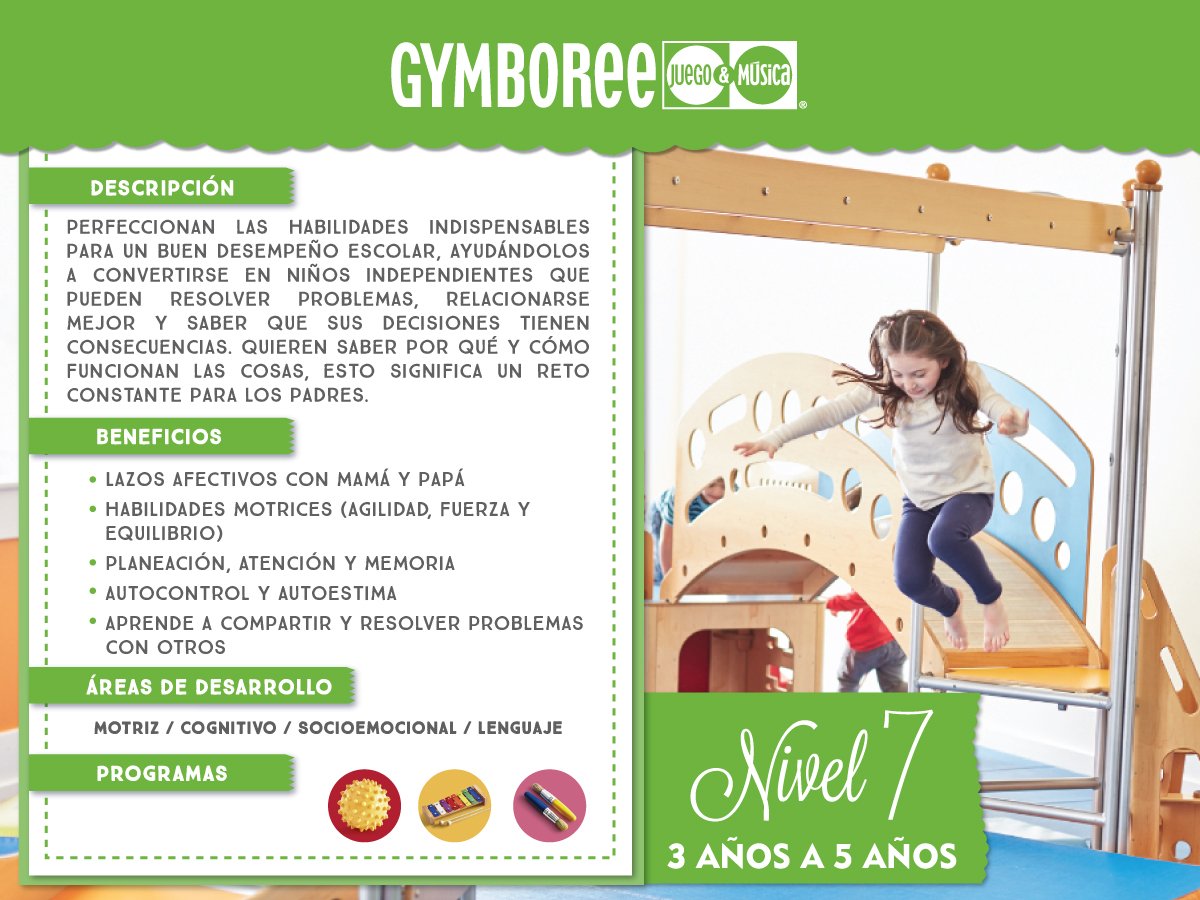 GymboMexico's tweet photo. Descubre Nivel 7, donde serás compañero de juegos de tu hijo, mientras él o ella aprende nuevas habilidades.
#100razonesparasergymbo https://t.co/KKTDgcaa7h