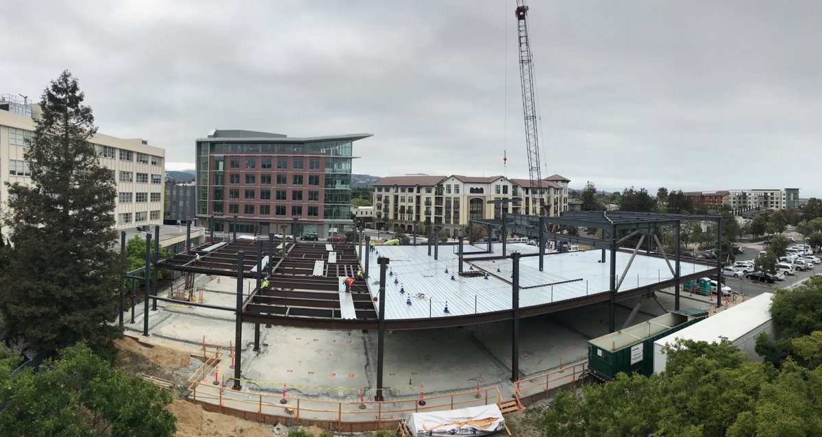 SMCDispatch's tweet photo. Working hard under this morning’s cloudy sky. The San Mateo County Regional Operations Center is beginning to take shape. 
@smcsheriff
@smcpdu
@sanmateoco https://t.co/MXxozictb7